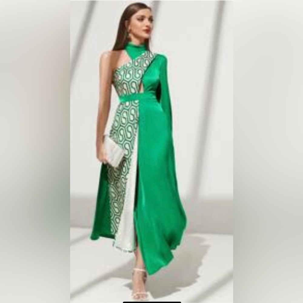 SHEIN one shoulder long full length dress size medium